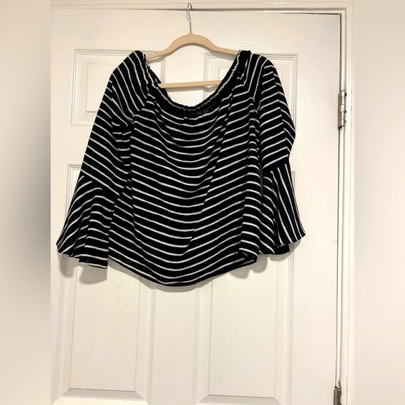 Gianni Bini Tops - Gianni Bini Black and White Striped Blouse